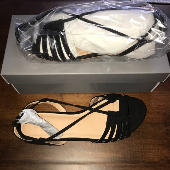 LOFT Strappy Detail Sandal Black BNIB Sz 10 & 10.5 - Picture 3 of 8